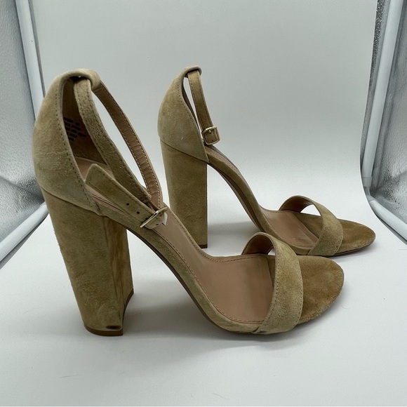 Steve Madden Carsron Tan Suede Strappy Heels - Picture 10 of 10